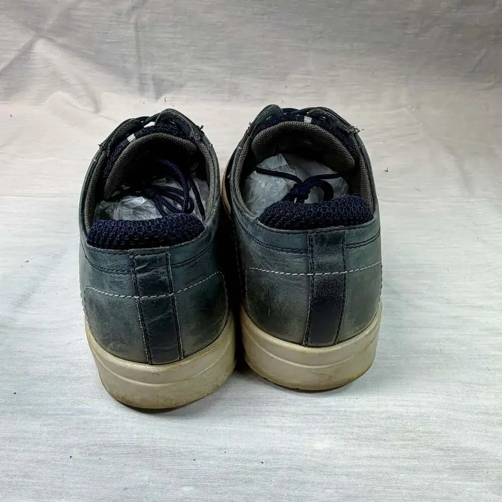 Rockport Zaden Plain Toe Men's Navy Blue Knit and Leather Oxfords Shoes Size 9